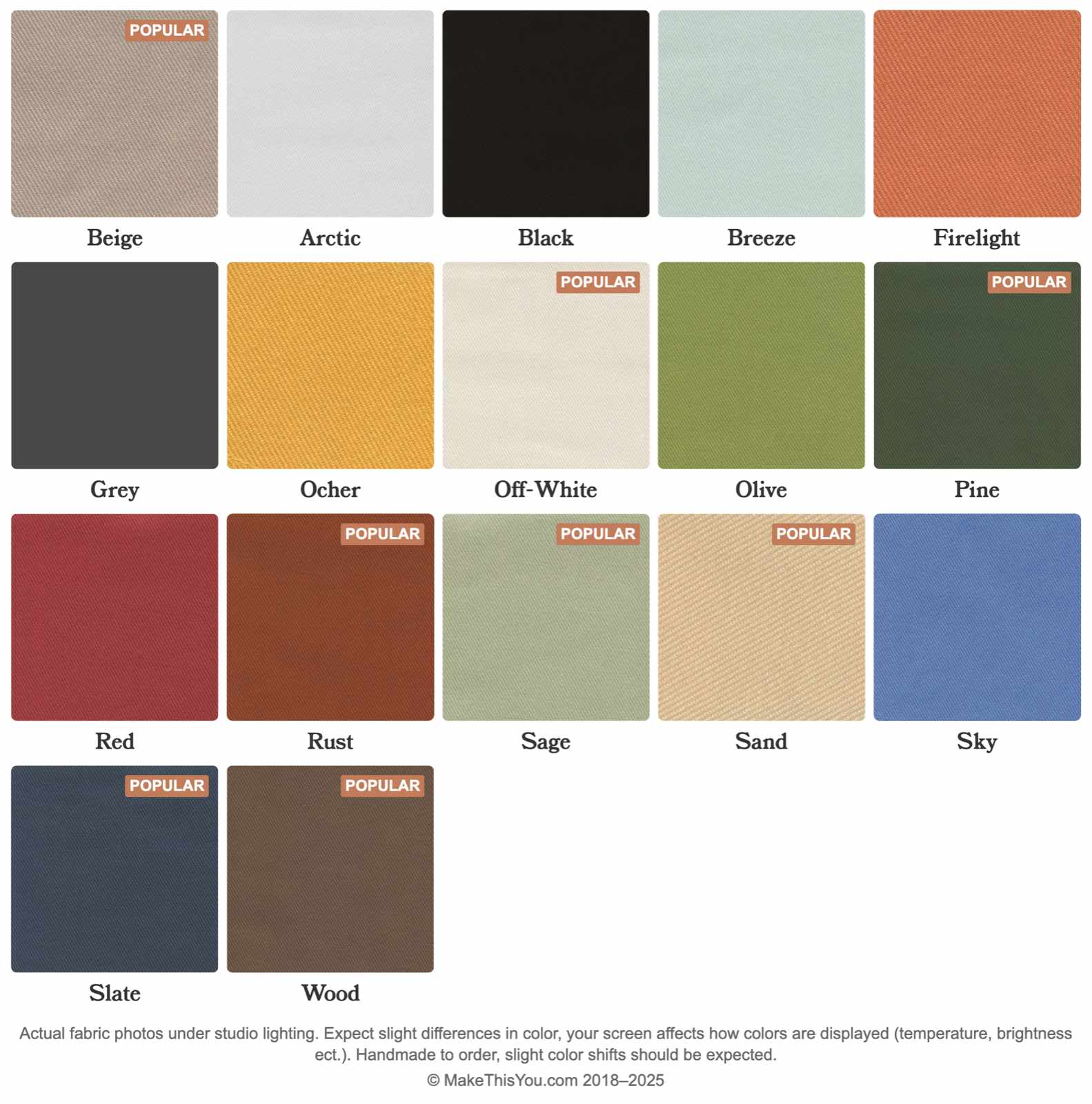 Color guide for fabric pennant banner
