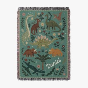 Dinosaur Name Blanket