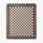 Custom Message Checkered Blanket
