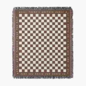 Custom Message Checkered Blanket