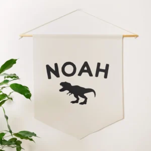 Custom T-Rex Dinosaur Name Banner