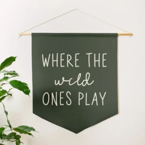Where The Wild Ones Play Playroom Pennant