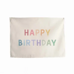 HAPPY BIRTHDAY Rainbow Tapestry